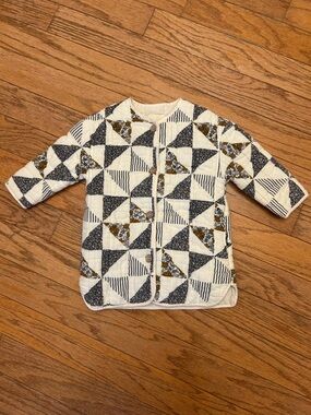Rylee + Cru Quilted Patchwork Button-Front Jacket